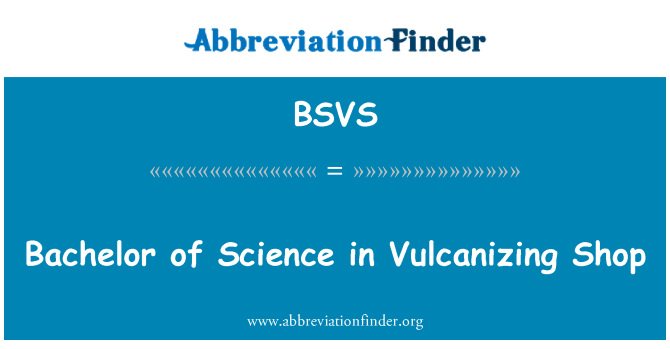 BSVS: Bacharel em loja de vulcanização