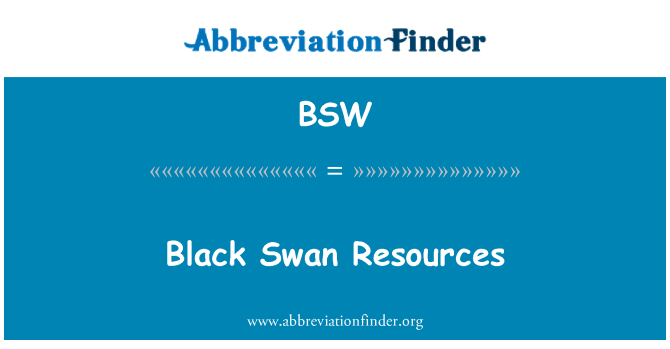 BSW: Black Swan-Ressourcen