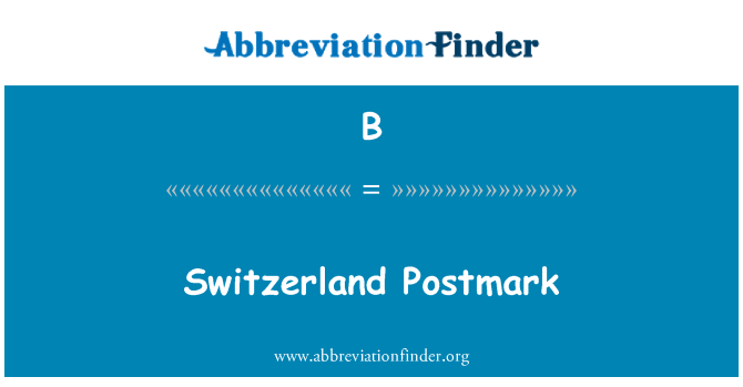 B: Timbru tal-posta l-Isvizzera