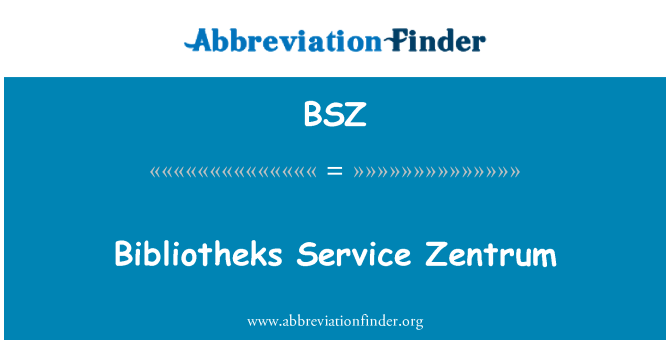 BSZ: Usługi Bibliotheks Zentrum