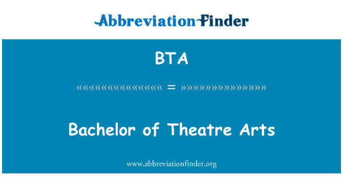 BTA: Tiyatro sanatları ve lisans