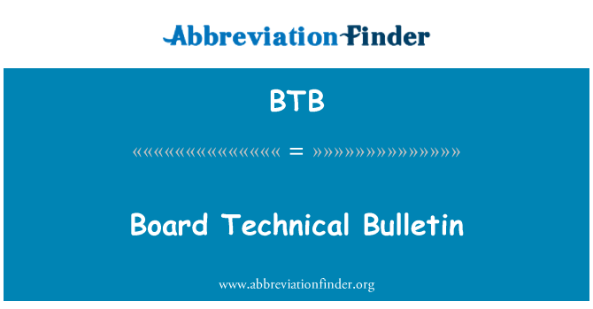 BTB: Rada technických Bulletin