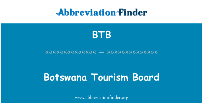 BTB: Bwrdd Twristiaeth Botswana