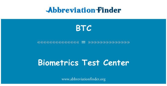 BTC: Biometrija Test centar