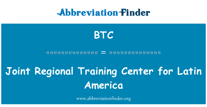 BTC: Společné regionální školicí středisko pro Latinskou Ameriku