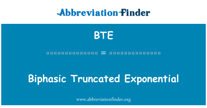 BTE: Biphasique tronquée exponentielle