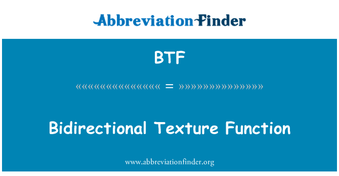 BTF: 雙向紋理函數