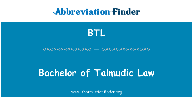 BTL: Bachelor des talmudischen rechts