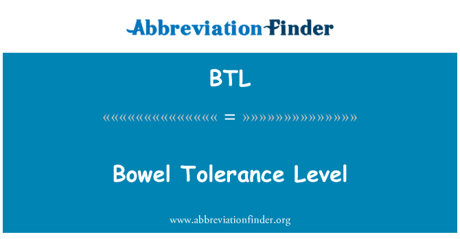 BTL: Nivell de tolerància a l'intestí