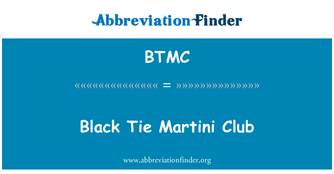 BTMC: Črna kravata Martini Club