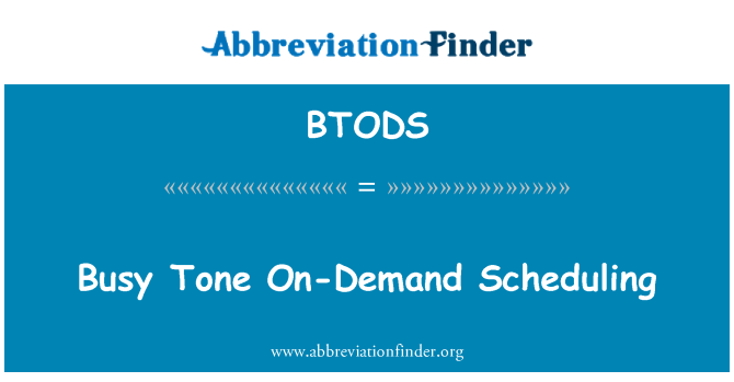 BTODS: Upptagetton On-Demand schemaläggning