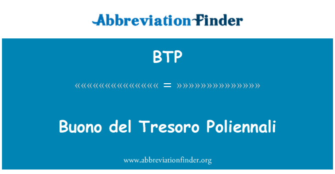 BTP: Buono del Tresoro Poliennali