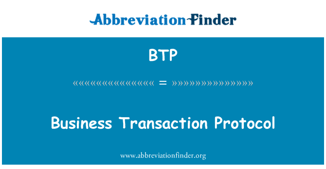 BTP: Business-transaksjonsprotokollen