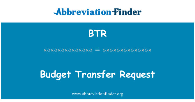 BTR: Żądanie transferu budżetu