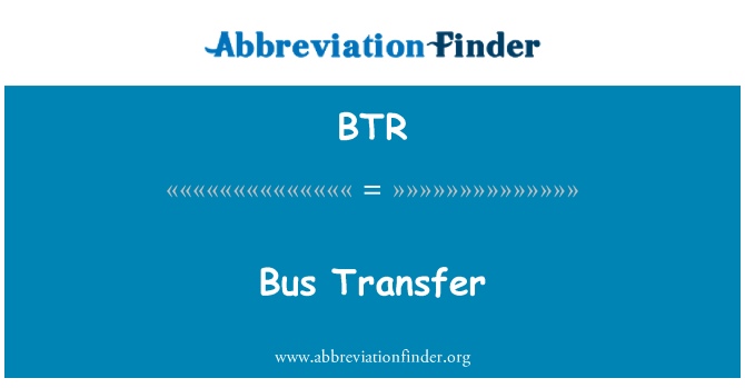 BTR: Busstransfer