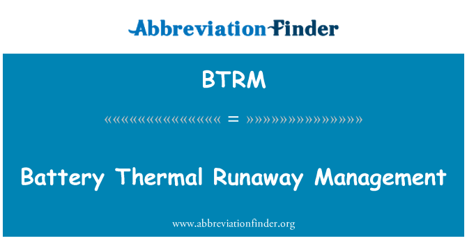 BTRM: Quản lý chạy trốn nhiệt pin