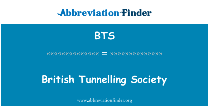 BTS: Британское общество туннелирования
