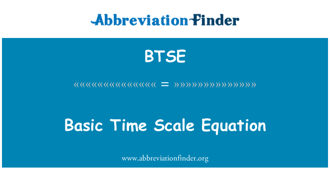 BTSE: Equazione di tempo base scala