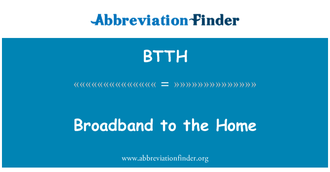 BTTH: Bredbånd til hjemmet