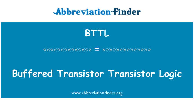 BTTL: טרנזיסטור במאגר טרנזיסטור לוגיקה