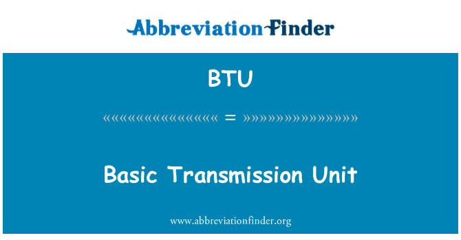 BTU: Unità bażika ta ' trasmissjoni