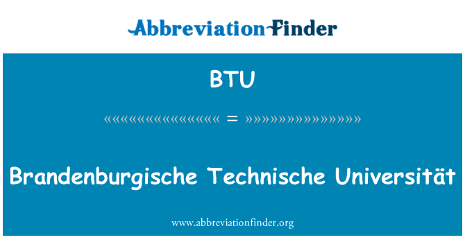 BTU: Brandenburgische 技术 UniversitÃ¤t