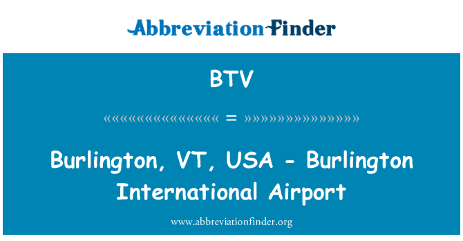 BTV: Burlington, VT, Estados Unidos - Burlington International Aeropuerto