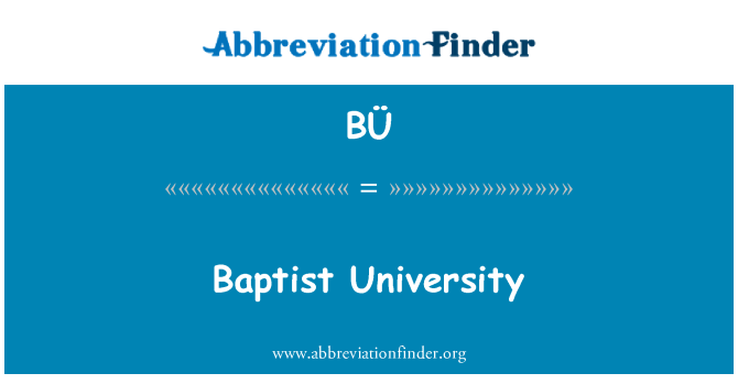 BÜ: Baptist University