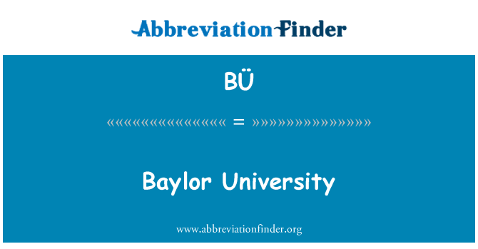 BÜ: Inivèsite Baylor