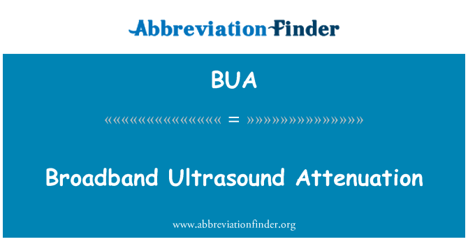 BUA: Attenuazione di ultrasuono a banda larga