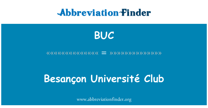 BUC: Besançon Université Club