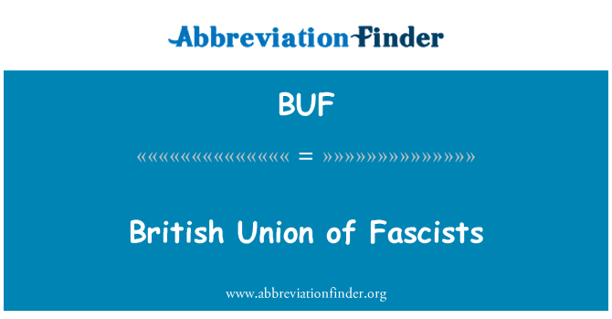 BUF: Britannian unionin fasistit