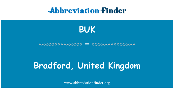 BUK: Bradford, Storbritannien