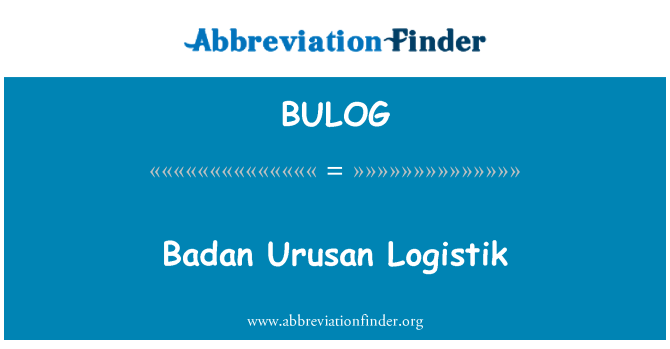 BULOG: Badan Urusan Logistik