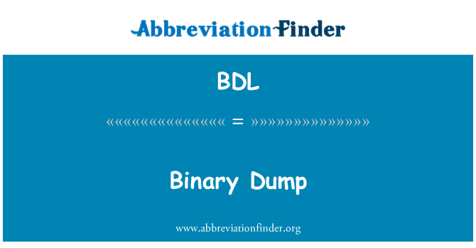 BDL: Dump tal-binarju