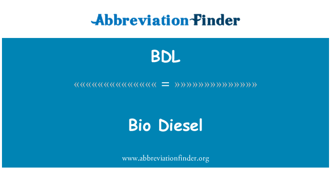 BDL: Bio dizel