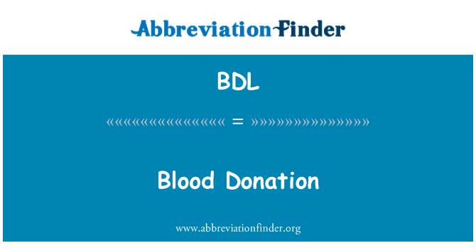 BDL: Doação de sangue