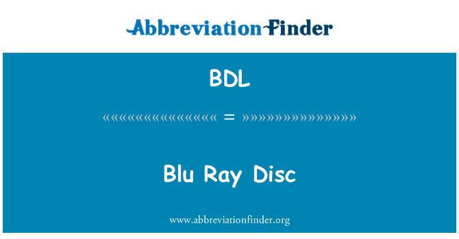 BDL: Blu رے ڈسک