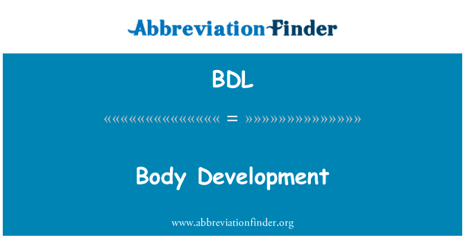 BDL: Lichaam ontwikkeling