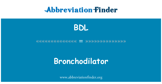 BDL: Bronhodilatator