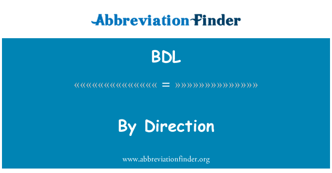 BDL: 由方向