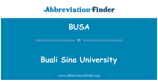 BUSA: Buali 新浪大學