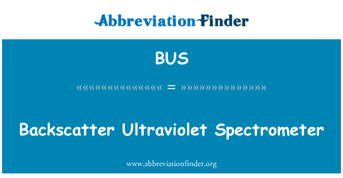 BUS: Povratni Radarski ultravijolično spektrometer