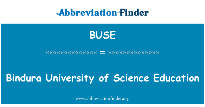 BUSE: Bindura University of Science Education