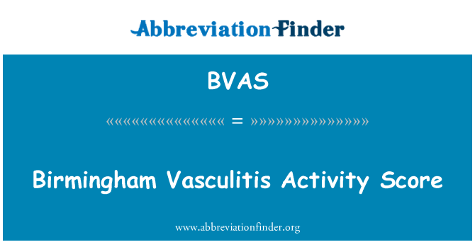 BVAS: 伯明翰血管炎活动评分