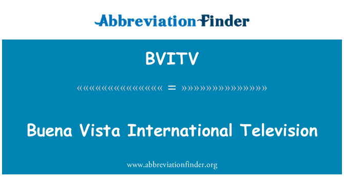 BVITV: Buena Vista internationaal televisie