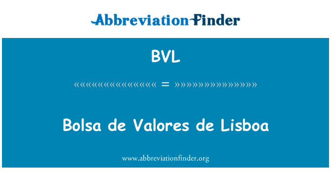 BVL: Bolsa د Valores د Lisboa