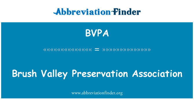 BVPA: Štětec údolí konzervace asociace