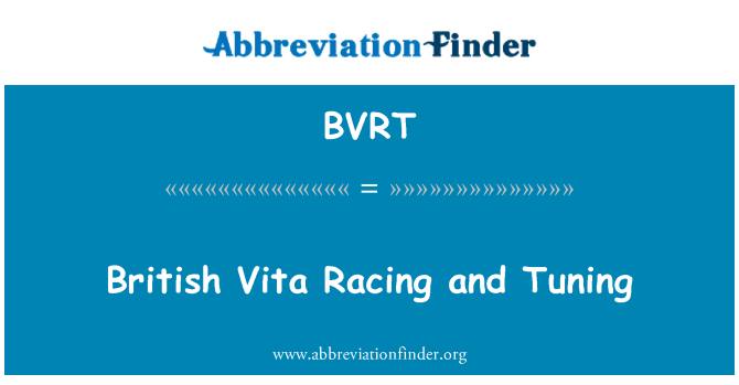 BVRT: Britský Vita Racing a Tuning