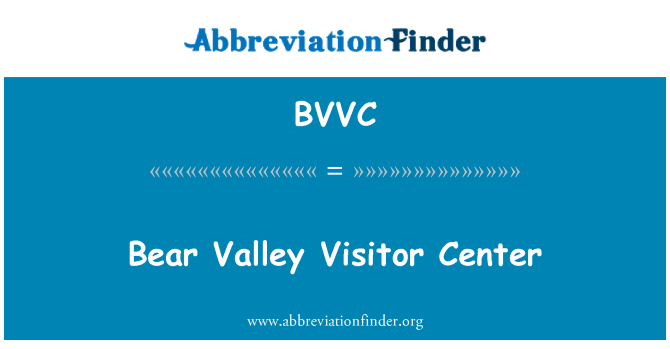 BVVC: Bear Valley návštěvnické centrum